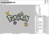 Pokemontext 1612 Embroidery File 6 sizes