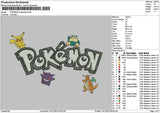 Pokemontext 1612 Embroidery File 6 sizes