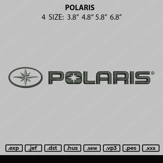 Polaris Embroidery File 4 size