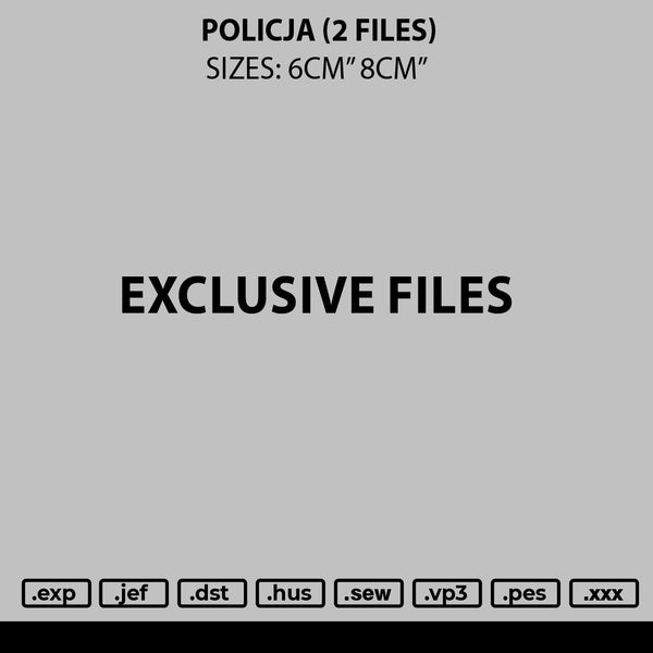 Policja Embroidery 2 Files