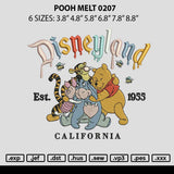 Pooh Melt 0207 Embroidery File 6 sizes