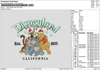 Dland Pooh Xmas Embroidery File 6 sizes