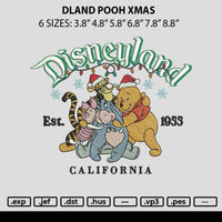 Dland Pooh Xmas Embroidery File 6 sizes