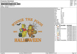 Pooh2809 Halloween Embroidery File 6 sizes