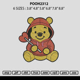 Pooh2312 Embroidery File 6 sizes