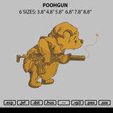 Poohgun Embroidery File 6 sizes