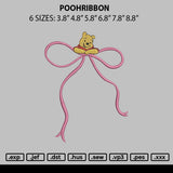 Poohribbon Embroidery File 6 sizes