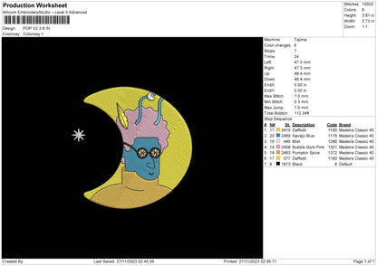Pop V2 Embroidery File 6 sizes