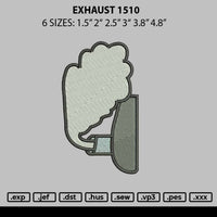 Exhaust 1510 Embroidery File 6 sizes