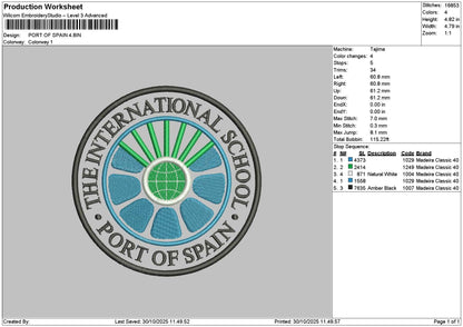 Portcircle Embroidery File 6 sizes