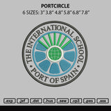 Portcircle Embroidery File 6 sizes