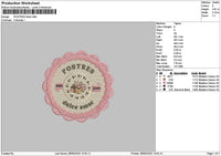 Postrescircle Embroidery File 6 sizes