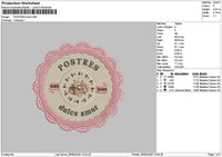 Postrescircle Embroidery File 6 sizes