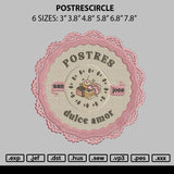 Postrescircle Embroidery File 6 sizes