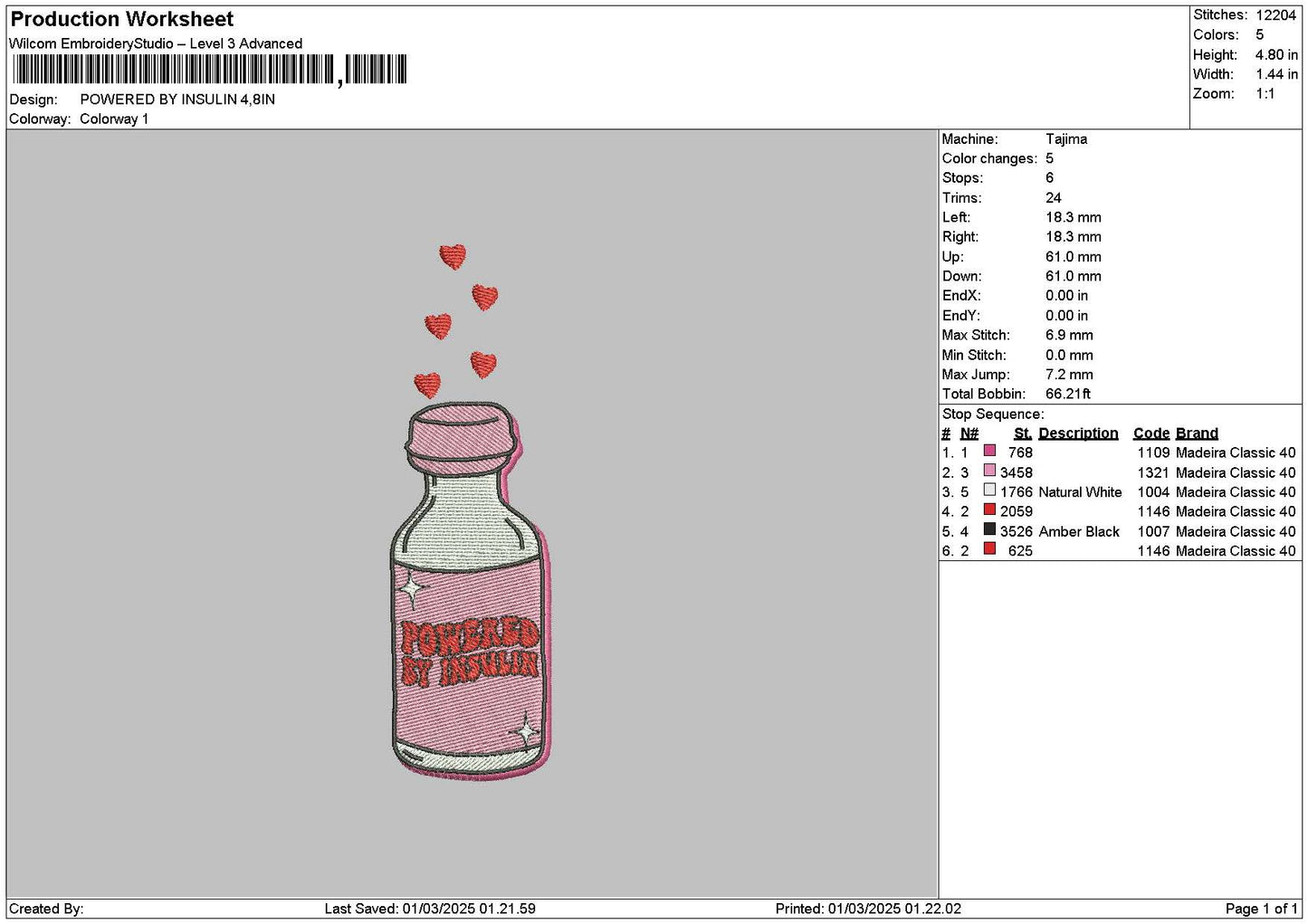 Poweredtext Embroidery File 6 sizes