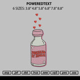 Poweredtext Embroidery File 6 sizes