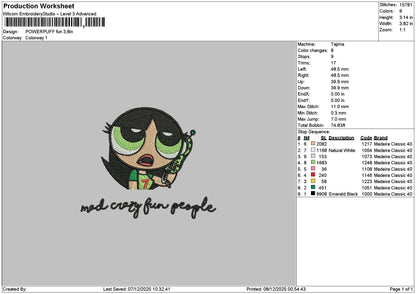 Buttercuptext 01 Embroidery File 6 sizes