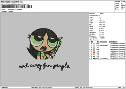 Buttercuptext 01 Embroidery File 6 sizes
