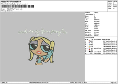 Bubbletext 01 Embroidery File 6 sizes