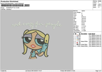 Bubbletext 01 Embroidery File 6 sizes