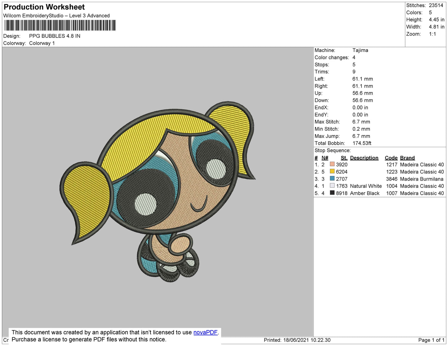 PPG Bubbles Embroidery File 4 size
