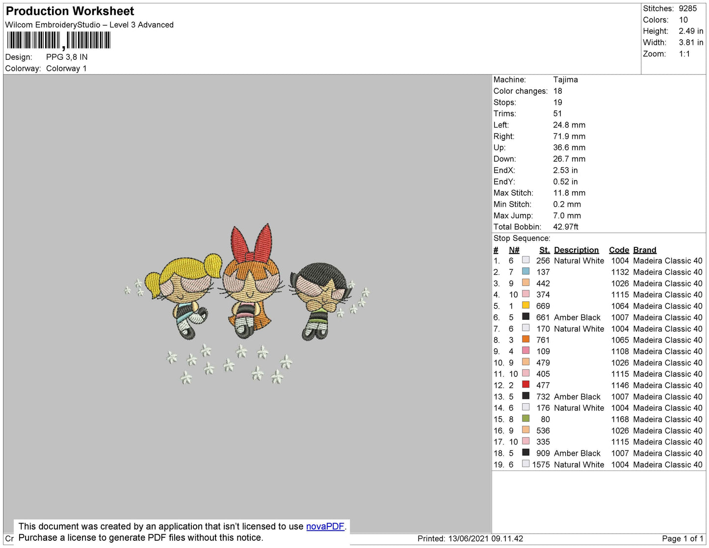 PPG V2 Embroidery File 4 size