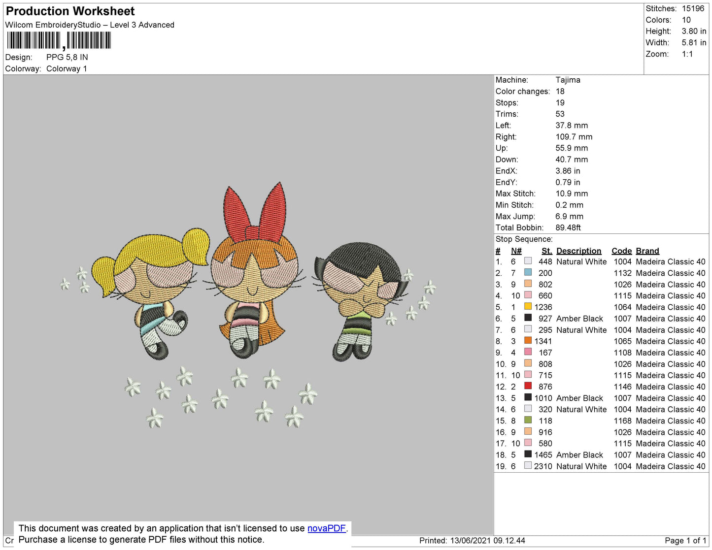 PPG V2 Embroidery File 4 size