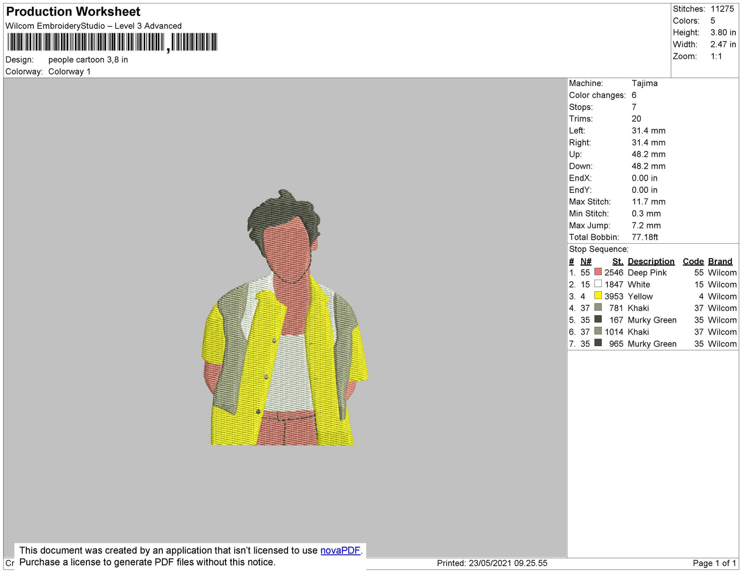 Harry Styl 02 Embroidery File 4 size