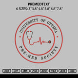 Premedtext Embroidery File 6 sizes