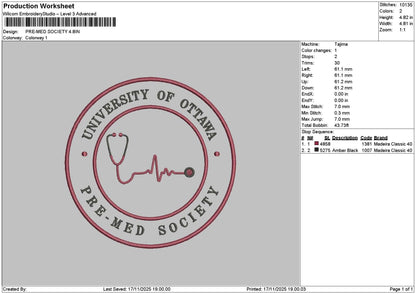 Premedtext Embroidery File 6 sizes