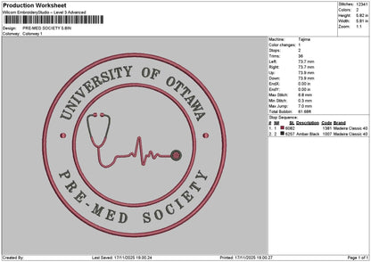 Premedtext Embroidery File 6 sizes