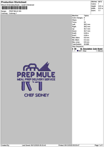 Preptext Embroidery File 6 sizes