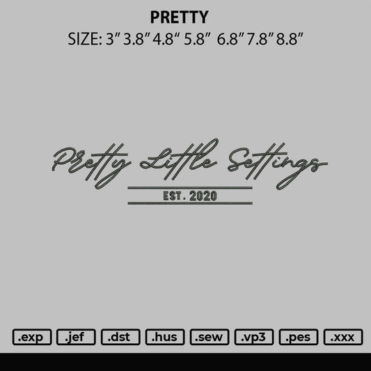 Pretty Embroidery File 6 sizes