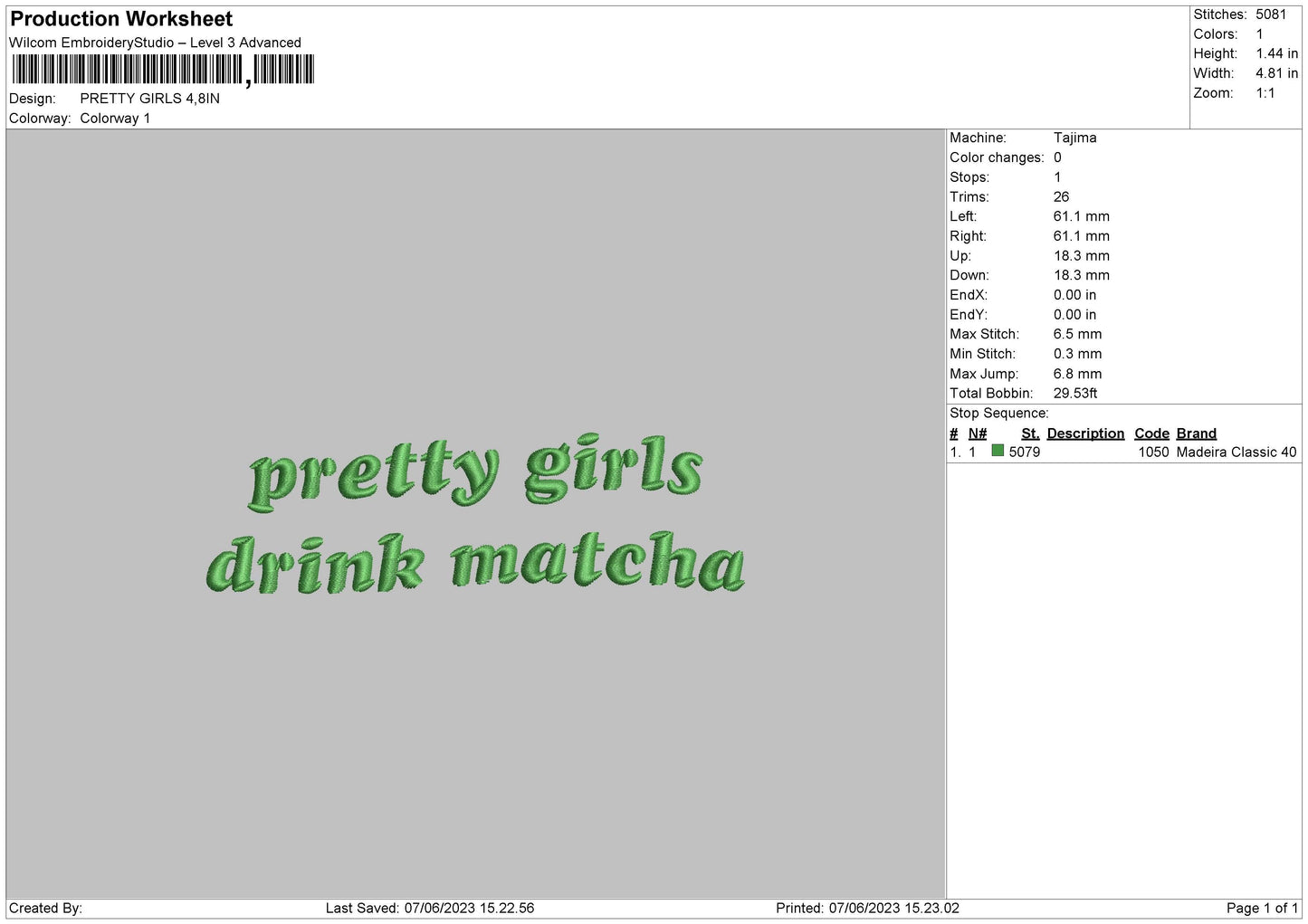 Pretty Girls Embroidery File 6 sizes
