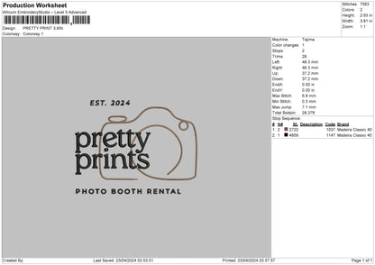 Prettytext 2304 Embroidery File 6 sizes
