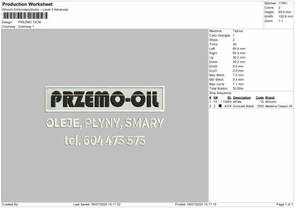 Prezmo &  Transport Embroidery File