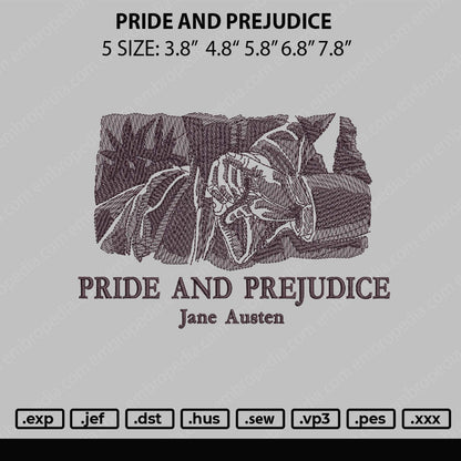 Pride And Prejudice Embroidery File 5 sizes