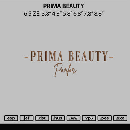 Prima Beauty Embroidery File 6 sizes