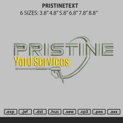 Pristinetext Embroidery File 6 sizes