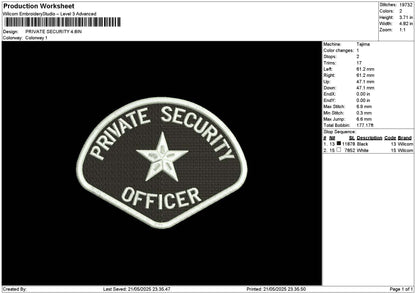 Privatetext 2105 Embroidery File 6 sizes