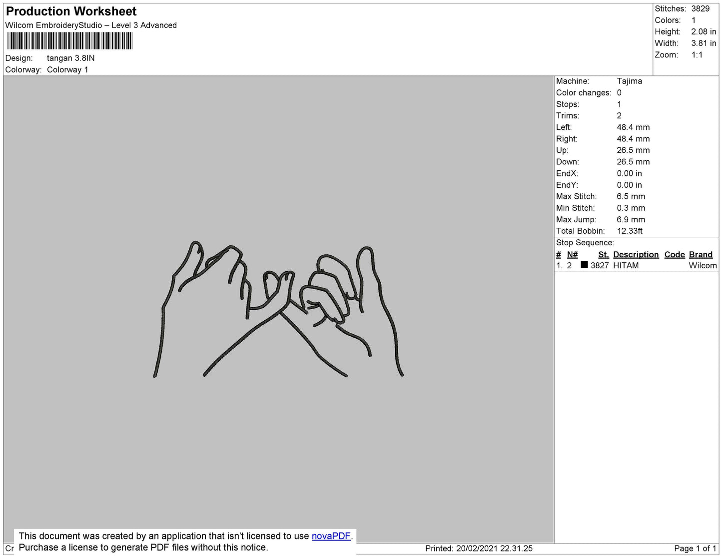 Promise Outline Embroidery File 4 size
