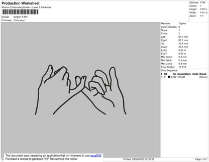 Promise Outline Embroidery File 4 size