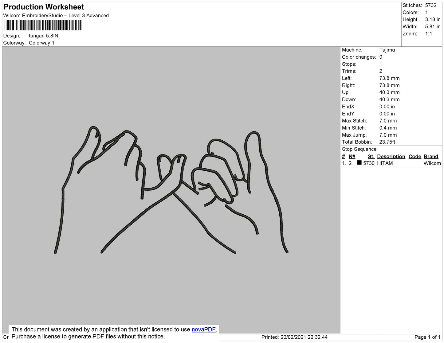 Promise Outline Embroidery File 4 size