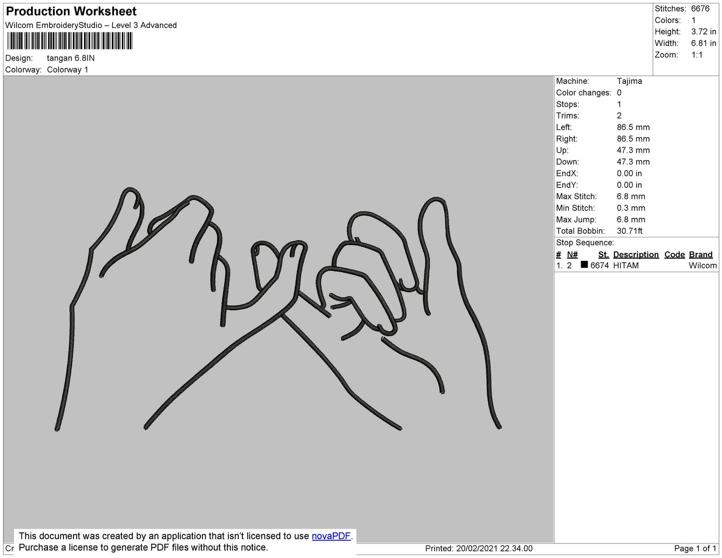 Promise Outline Embroidery File 4 size