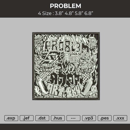 Problem Embroidery File 4 size