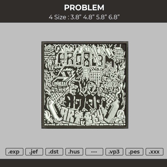 Problem Embroidery File 4 size