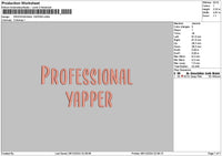 Yappertext Embroidery File 6 sizes