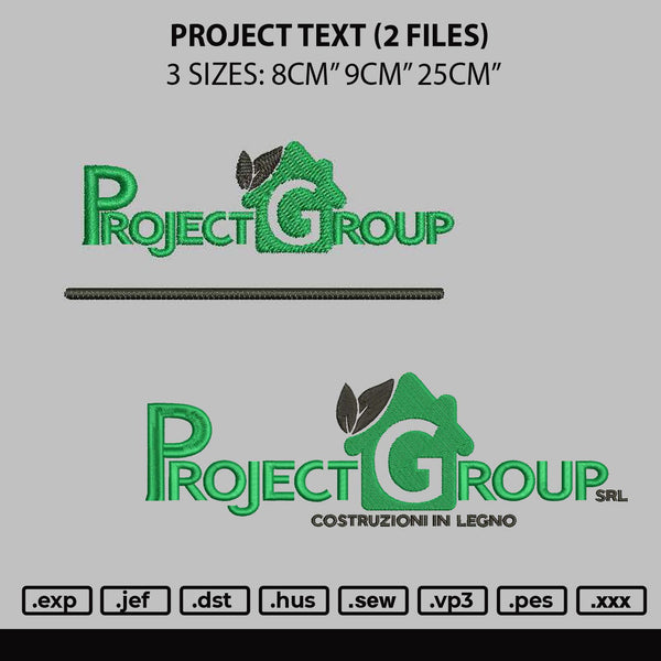 Project Text Embroidery 2 Files