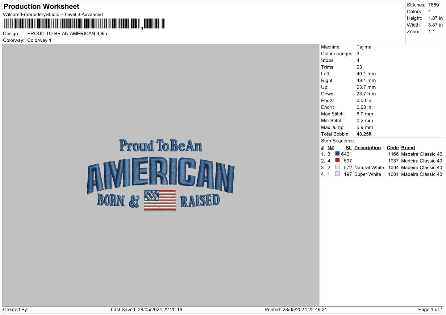 Proudtext Embroidery File 6 sizes