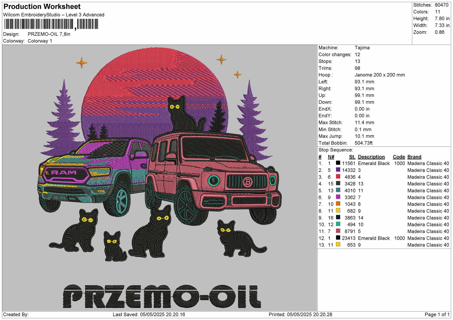 przemo-oil Embroidery File